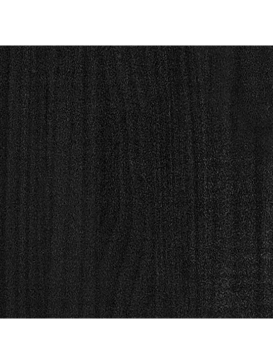 Gultas rāmis, melns, priedes masīvkoks, 90x190 cm, vienvietīgs