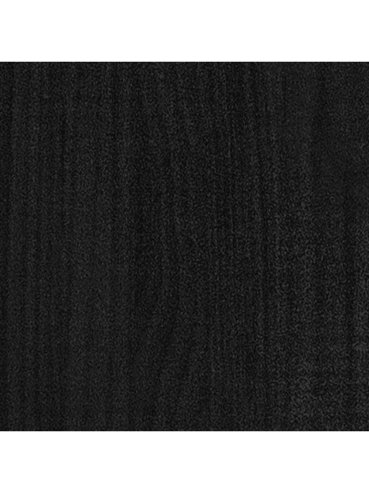 Gultas rāmis, melns, priedes masīvkoks, 75x190 cm, 2ft6