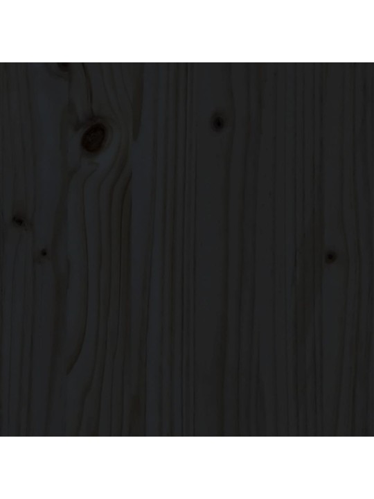 Gultas rāmis, melns, priedes masīvkoks, 100x200 cm
