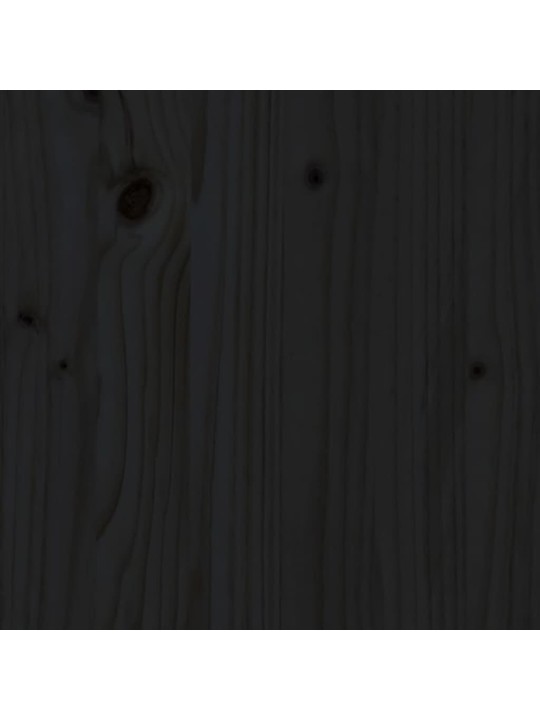 Gultas rāmis, melns, priedes masīvkoks, 100x200 cm