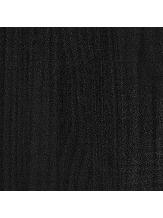Gultas rāmis, melns, priedes masīvkoks, 75x190 cm, 2ft6