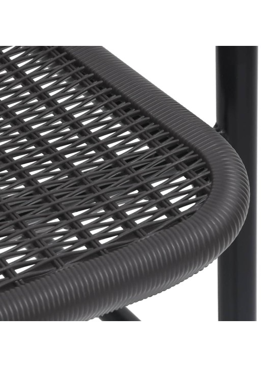 Dārza krēsli, 4 gab., plastmasas rotangpalma, tērauds, 110 kg