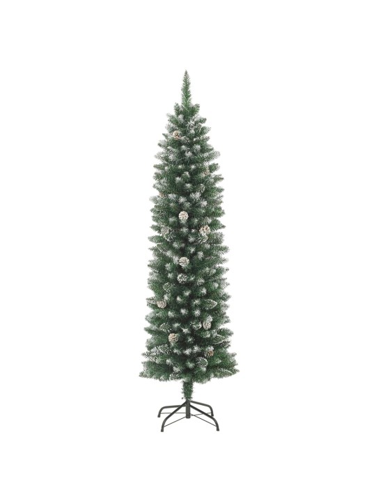 Mākslīgā ziemassvētku egle ar statīvu, šaura, 120 cm, pvc