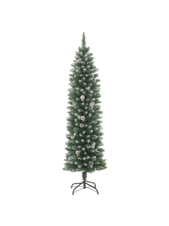 Mākslīgā Ziemassvētku egle ar statīvu, šaura, 150 cm, PVC