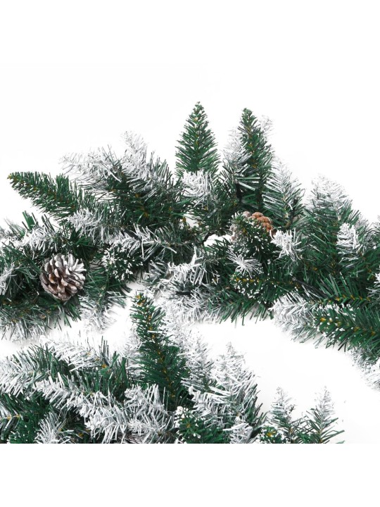 Ziemassvētku vītne ar led lampiņām, 5,2 m, zaļa, pvc