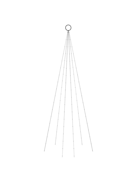 Ziemassvētku egle karoga mastam, 108 silti baltas led, 180 cm