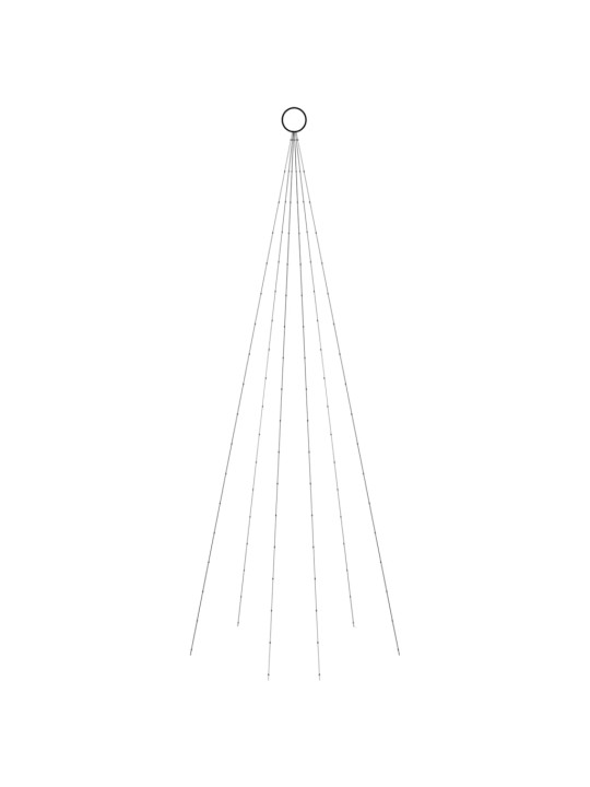 Ziemassvētku egle karoga mastam, 108 vēsi baltas LED, 180 cm