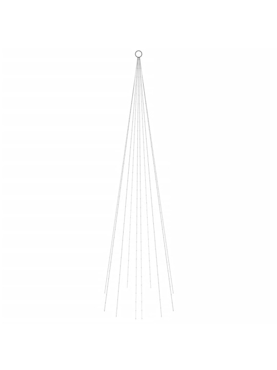 Ziemassvētku egle karoga mastam, 310 krāsainas LED, 300 cm