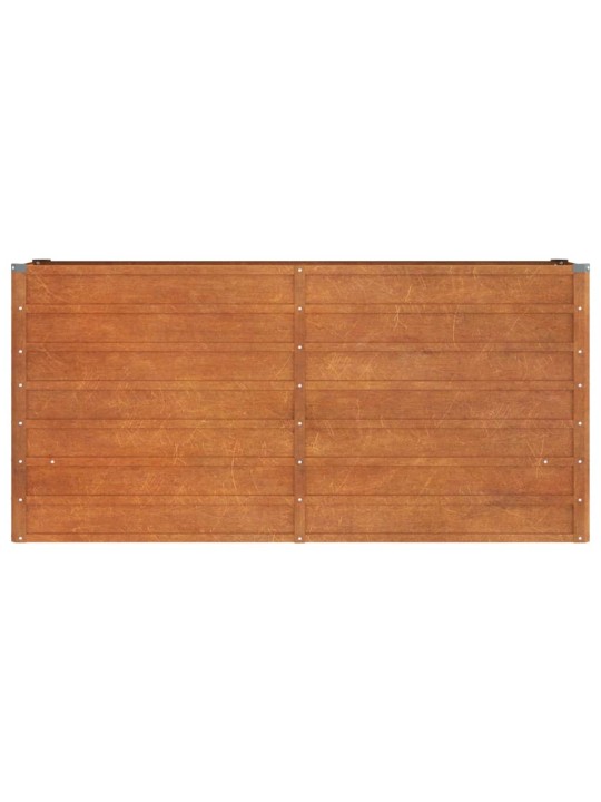 Augstā dārza puķu kaste, rūsas, 160x40x77 cm, kortena tērauds