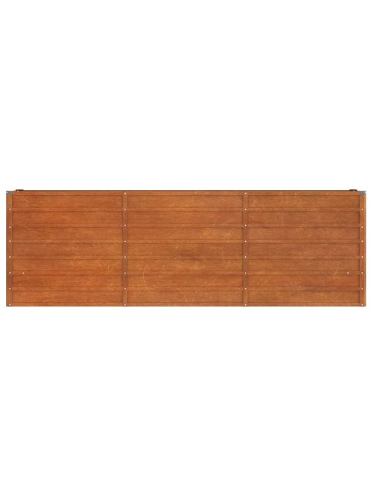 Augstā dārza puķu kaste, rūsas, 240x40x77 cm, kortena tērauds