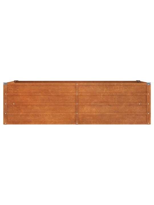 Augstā dārza puķu kaste, rūsas, 160x80x45 cm, kortena tērauds