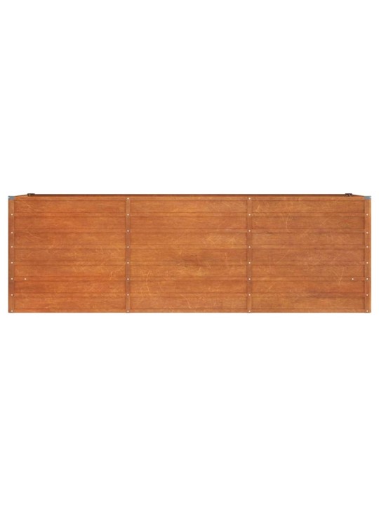 Augstā dārza puķu kaste, rūsas, 240x80x77 cm, kortena tērauds