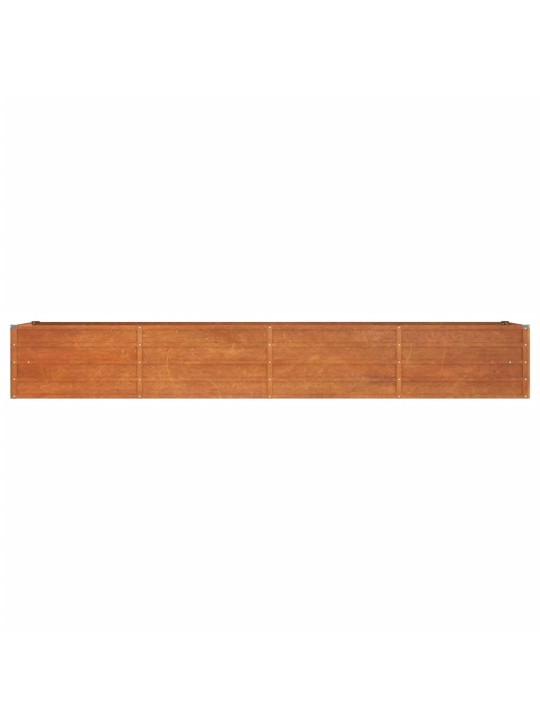 Augstā dārza puķu kaste, rūsas, 320x80x45 cm, kortena tērauds