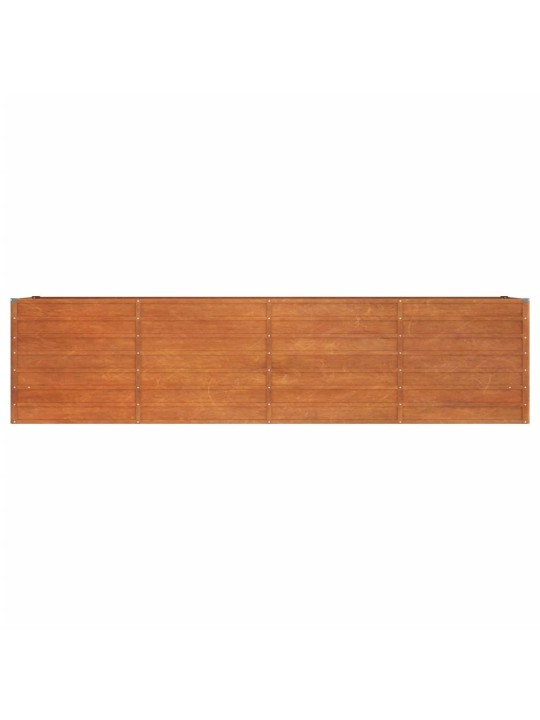 Augstā dārza puķu kaste, rūsas, 320x80x77 cm, kortena tērauds