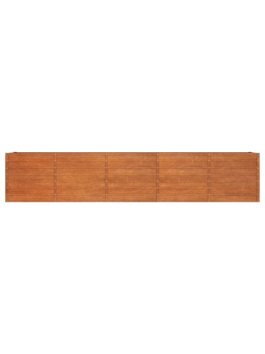 Augstā dārza puķu kaste, rūsas, 400x80x77 cm, kortena tērauds