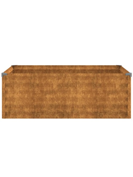 Augstā dārza puķu kaste, 100x50x36 cm, tērauds ar rūsas efektu