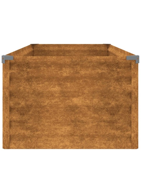 Augstā dārza puķu kaste, 100x50x36 cm, tērauds ar rūsas efektu