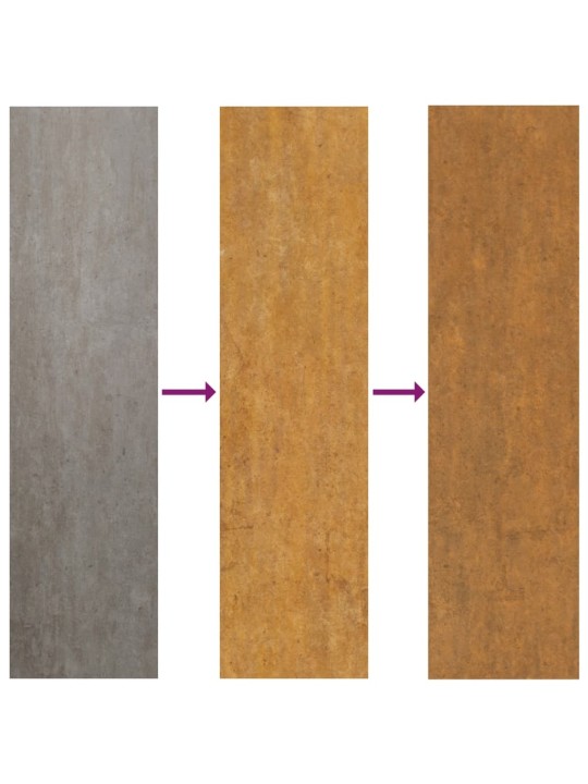 Augstā dārza puķu kaste, 1150x100x36 cm, tērauds, rūsas efekts