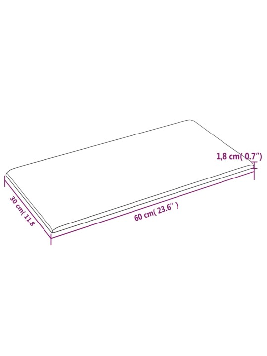 Sienas paneļi, 12 gab., melni, 60x30 cm, samts, 2,16 m²