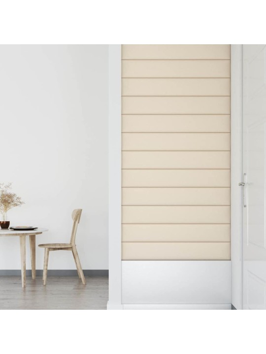 Sienas paneļi, 12 gab., krēmkrāsa, 90x15 cm, samts, 1,62 m²