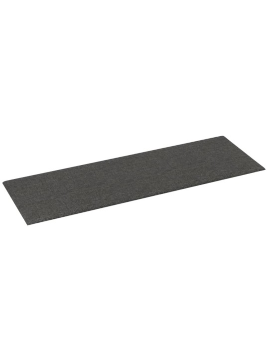 Sienas paneļi, 12 gab., tumši pelēki, 90x30 cm, audums, 3,24 m²