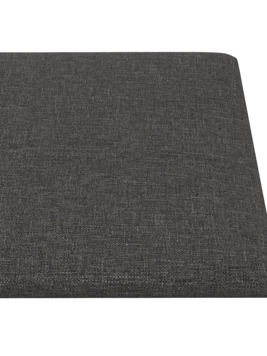 Sienas paneļi, 12 gab., tumši pelēki, 90x30 cm, audums, 3,24 m²