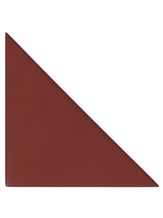 Sienas paneļi, 12 gab., sarkani, 30x30 cm, mākslīgā āda, 0,54m²