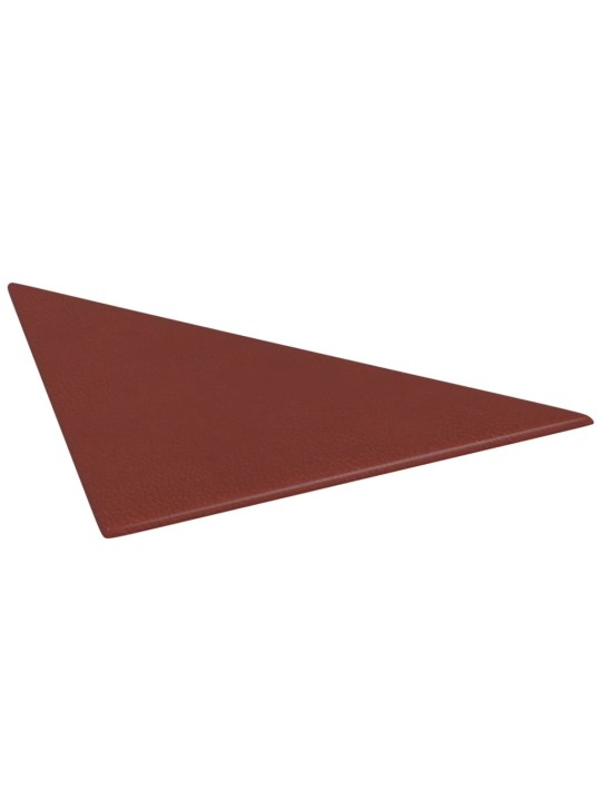 Sienas paneļi, 12 gab., sarkani, 30x30 cm, mākslīgā āda, 0,54m²