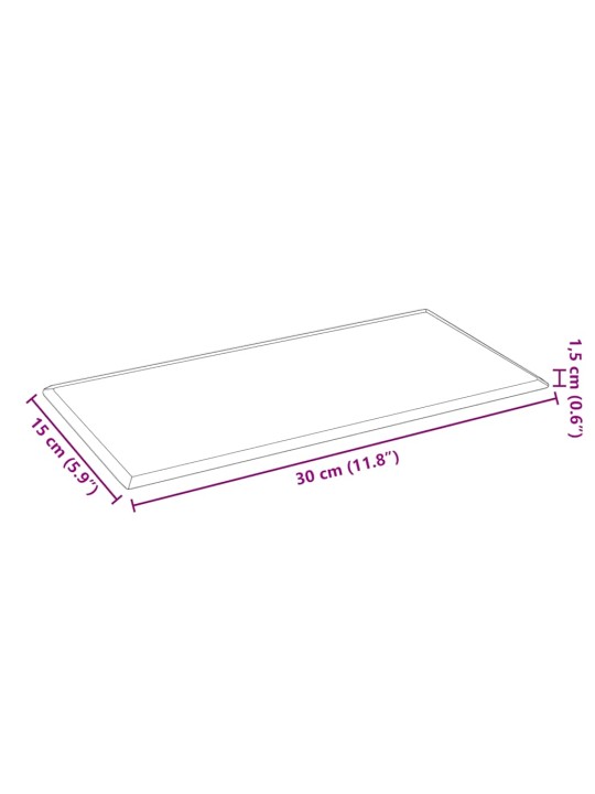 Sienas paneļi, 12 gb., sarkani, 30x15 cm, mākslīgā āda, 0,54 m²