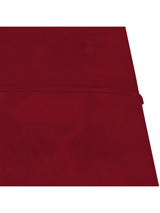 Sienas paneļi, 12 gab., vīnsarkani, 30x30 cm, samts, 1,08 m²