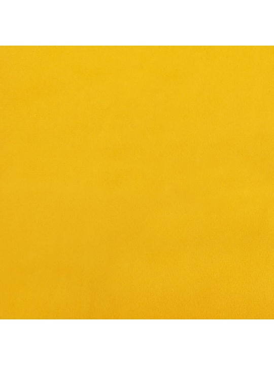 Sienas paneļi, 12 gab., dzelteni, 60x15 cm, samts, 1,08 m²