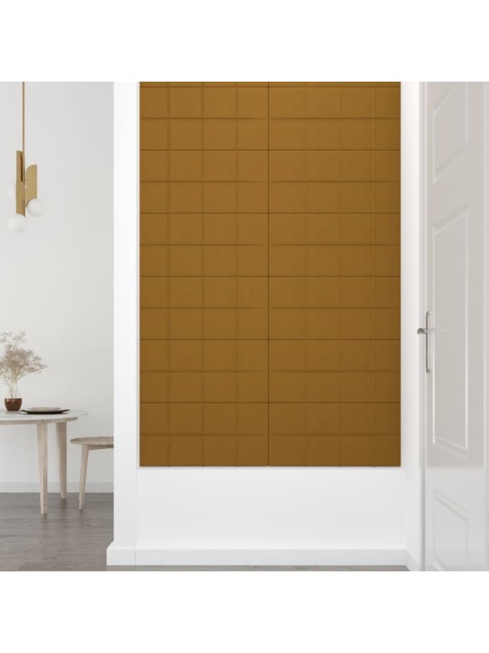 Sienas paneļi, 12 gab., brūni, 60x30 cm, samts, 2,16 m²