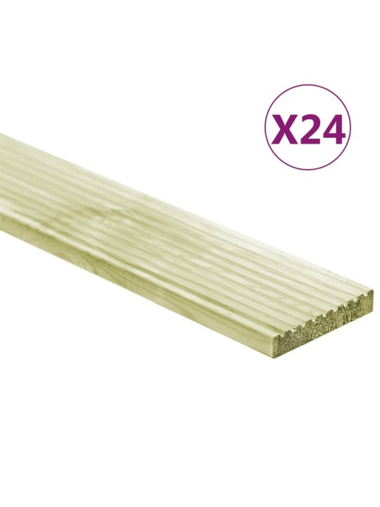 Terases seguma dēļi, 24 gab., 3,48 m², 1 m, impregnēta priede
