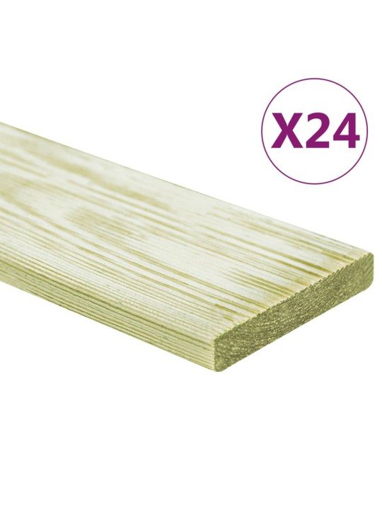 Terases seguma dēļi, 24 gab., 2,88 m², 1 m, impregnēta priede
