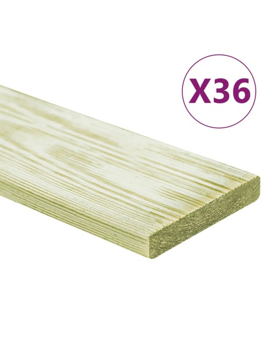 Terases seguma dēļi, 36 gab., 4,32 m², 1 m, impregnēta priede