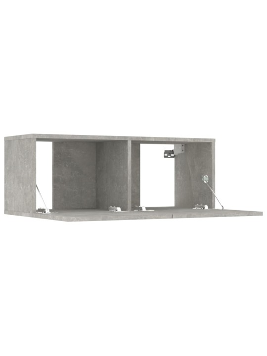 Tv skapīši, 2 gab., betonpelēki, 80x30x30 cm, inženierijas koks