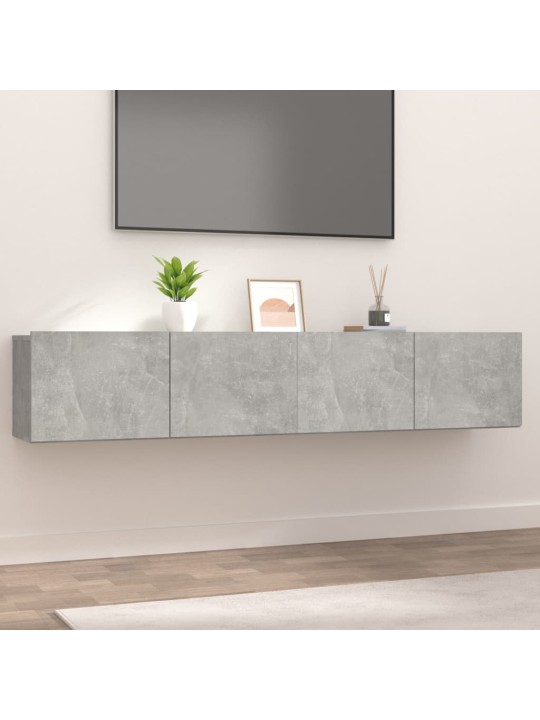 Tv skapīši, 2 gab., betonpelēki, 80x30x30 cm, inženierijas koks