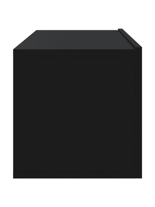Tv skapīši, 2 gab., melni, 100x30x30 cm, inženierijas koks