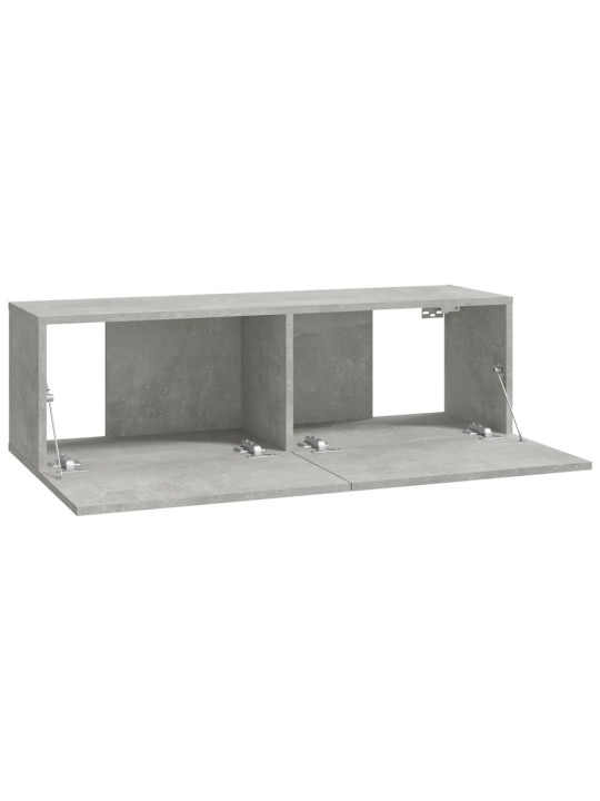 Tv skapīši, 2 gab., betonpelēki, 100x30x30cm, inženierijas koks