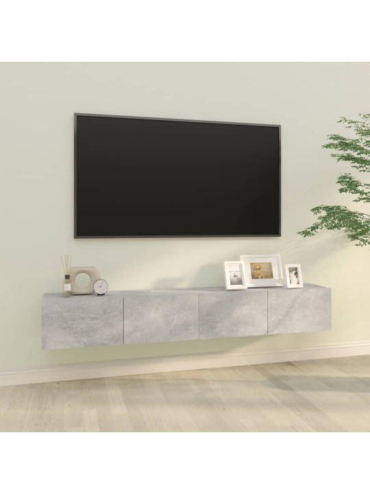 Tv skapīši, 2 gab., betonpelēki, 100x30x30cm, inženierijas koks