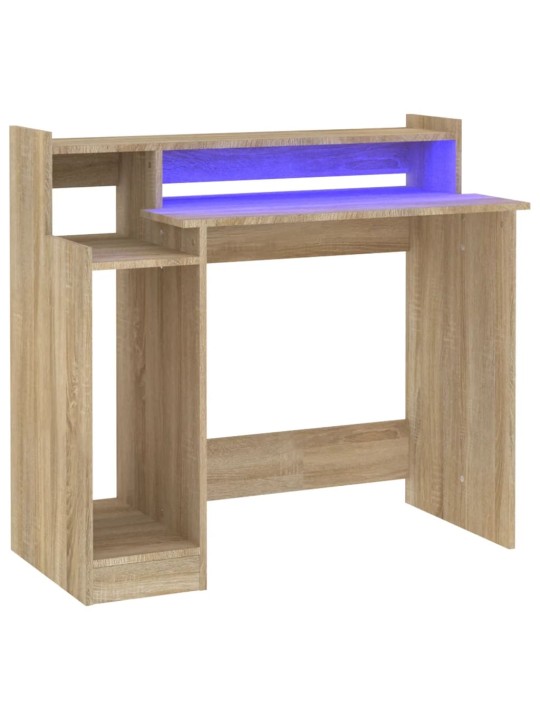 Rakstāmgalds, led, ozola krāsa, 97x45x90 cm, inženierijas koks