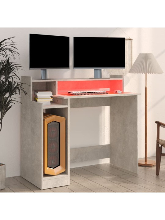 Rakstāmgalds, led, betonpelēks, 97x45x90 cm, inženierijas koks