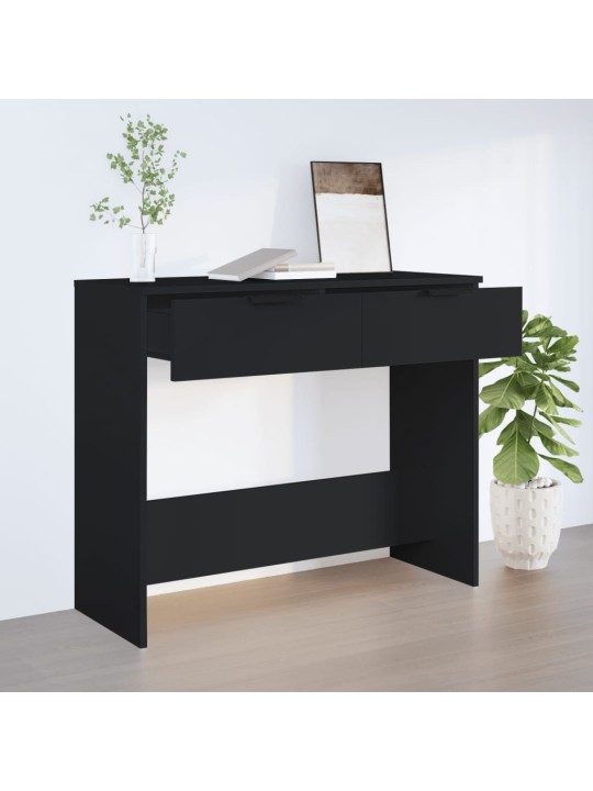 Konsoles galdiņš, melns, 90x36x75 cm, inženierijas koks