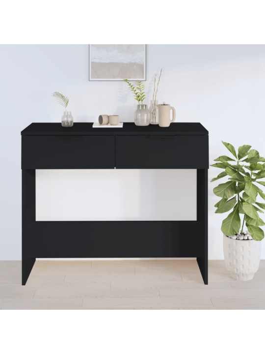 Konsoles galdiņš, melns, 90x36x75 cm, inženierijas koks