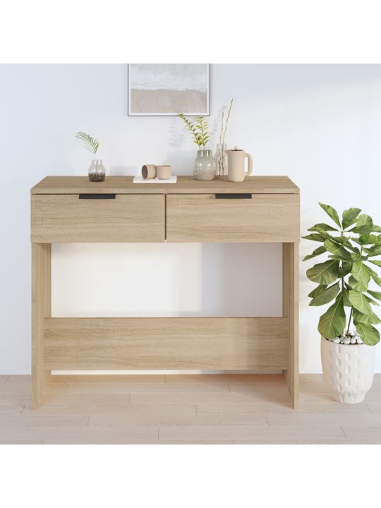 Konsoles galdiņš, ozola krāsa, 90x36x75 cm, inženierijas koks