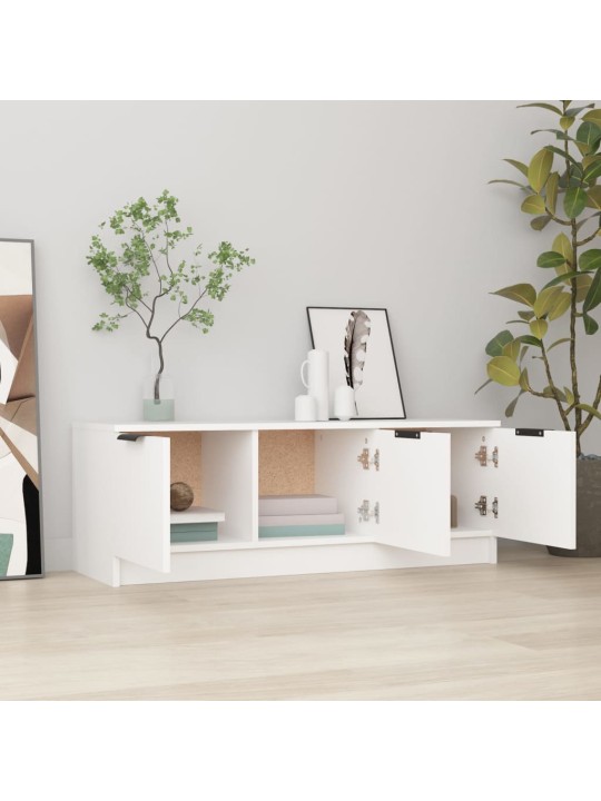 Tv skapītis, balts, 102x35x36,5 cm, inženierijas koks
