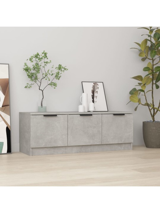 Tv skapītis, betona pelēks, 102x35x36,5 cm, inženierijas koks