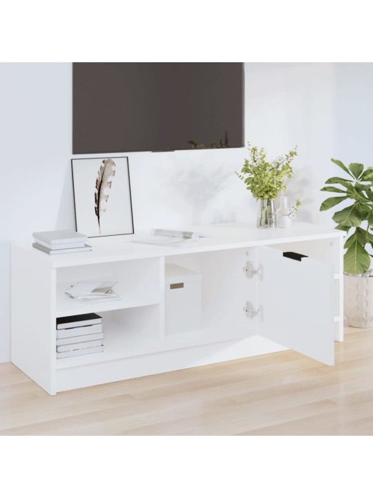 Tv skapītis, balts, 102x35,5x36,5 cm, inženierijas koks