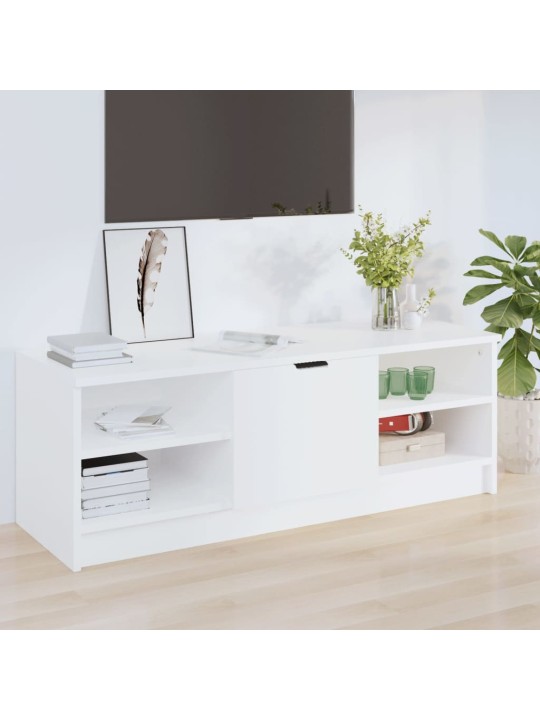 Tv skapītis, balts, 102x35,5x36,5 cm, inženierijas koks