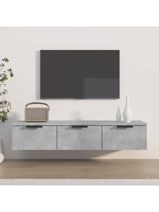 Sienas skapītis, betona pelēks, 102x30x20 cm, inženierijas koks